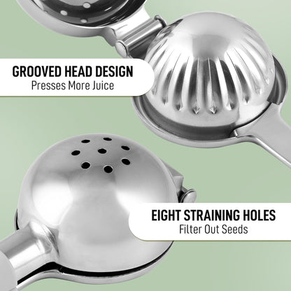 Lemon Squeezer Stainless Steel with Premium Quality Heavy Duty Solid Metal Squeezer Bowl