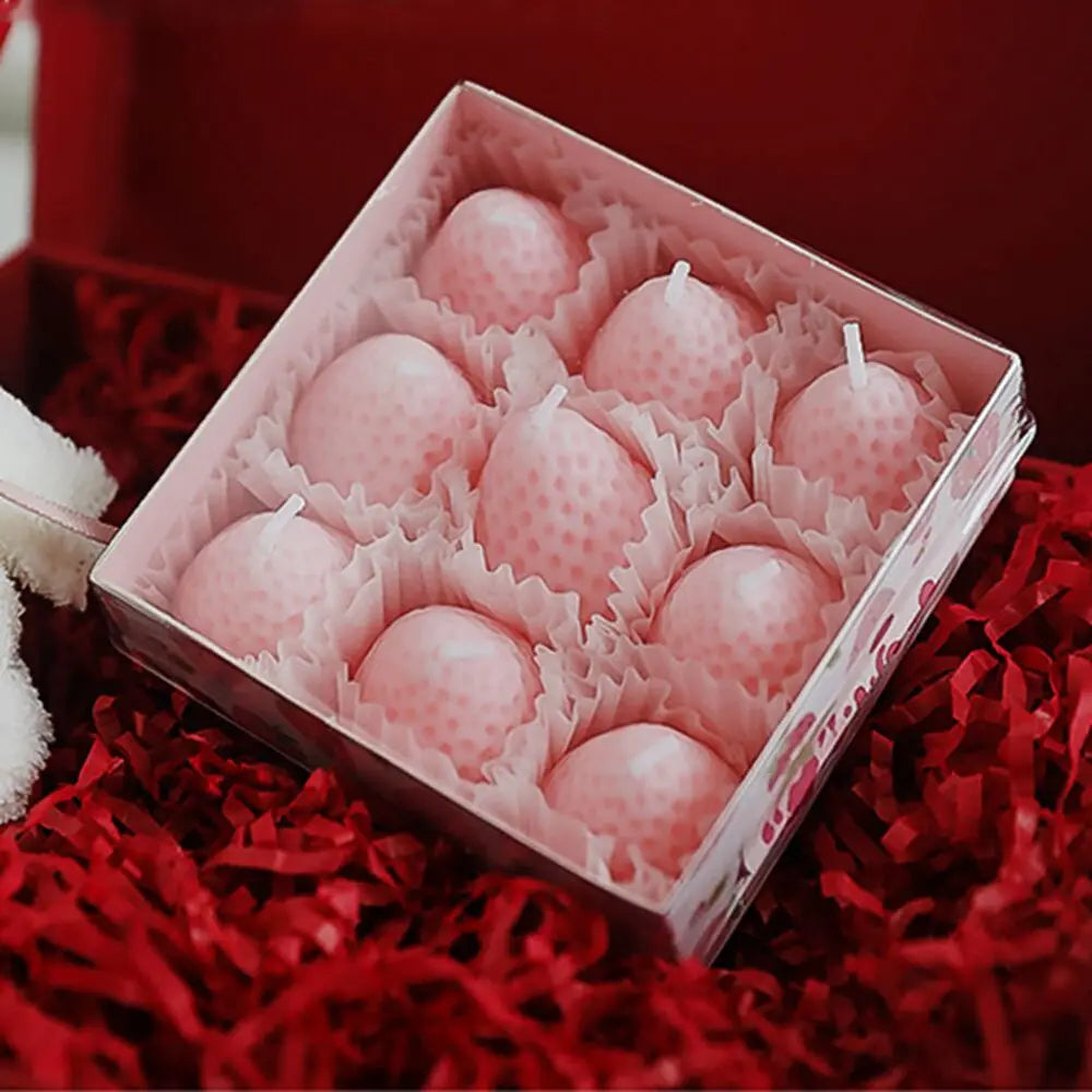 Strawberry Scented Candles Soy Wax Aromatherapy
