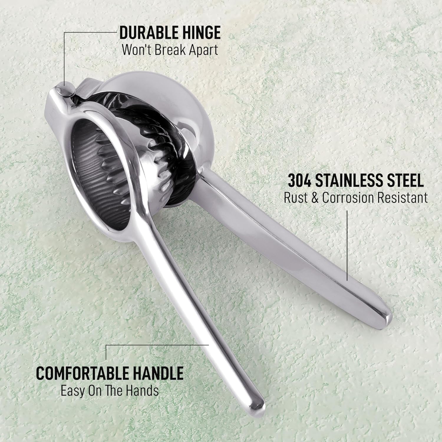 Lemon Squeezer Stainless Steel with Premium Quality Heavy Duty Solid Metal Squeezer Bowl