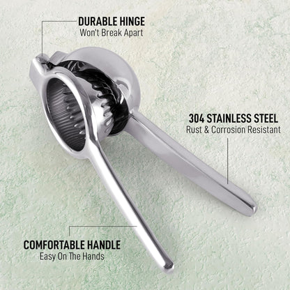 Lemon Squeezer Stainless Steel with Premium Quality Heavy Duty Solid Metal Squeezer Bowl
