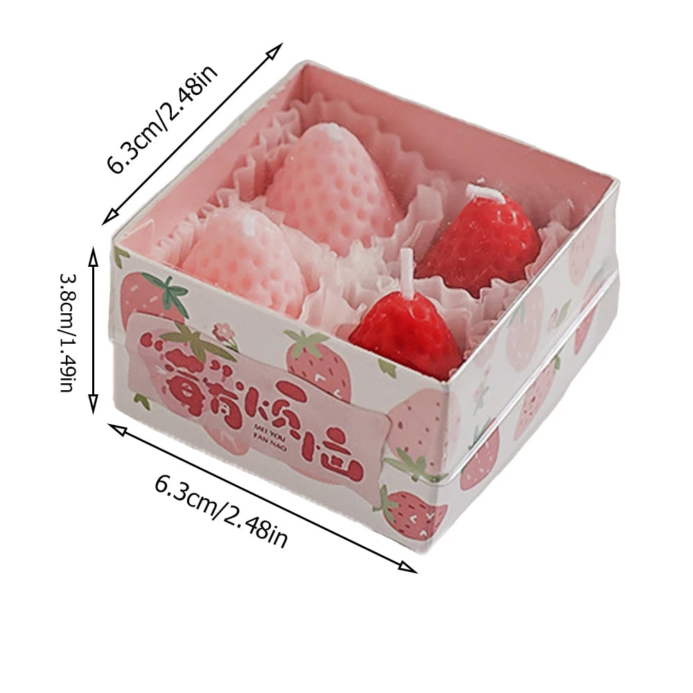 Strawberry Scented Candles Soy Wax Aromatherapy