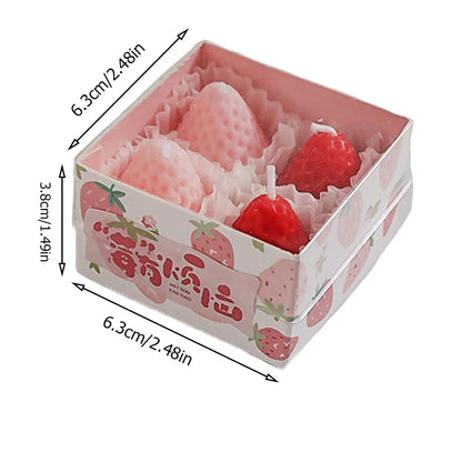 Strawberry Scented Candles Soy Wax Aromatherapy