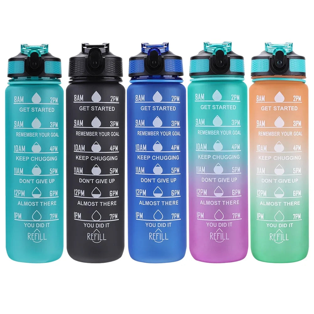 1 Liter Water Bottle Leakproof Bottles Drinking Outdoor Travel Gym Fitness