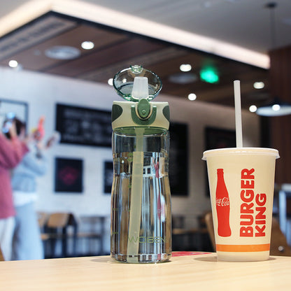Stylish Hydration Bottle with Pop-Up Straw
