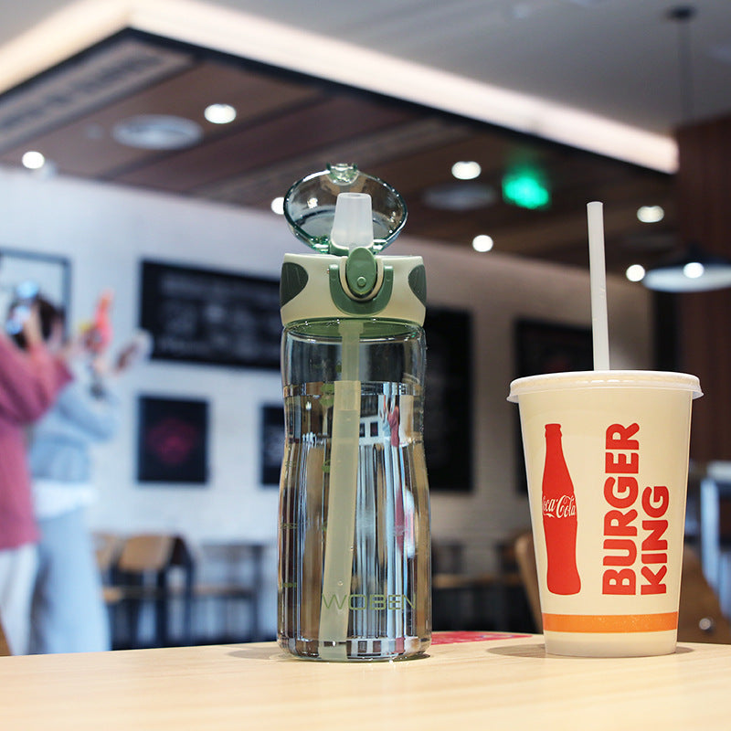 Stylish Hydration Bottle with Pop-Up Straw