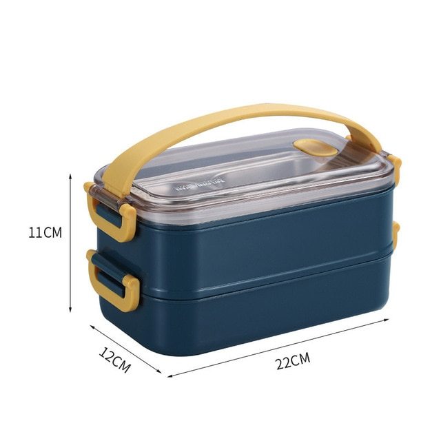 Rectangular Stainless Steel Insulated Lunch Box – Keep Food Hot or Cold