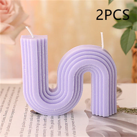 Modern Wavy Arch Scented Candle
