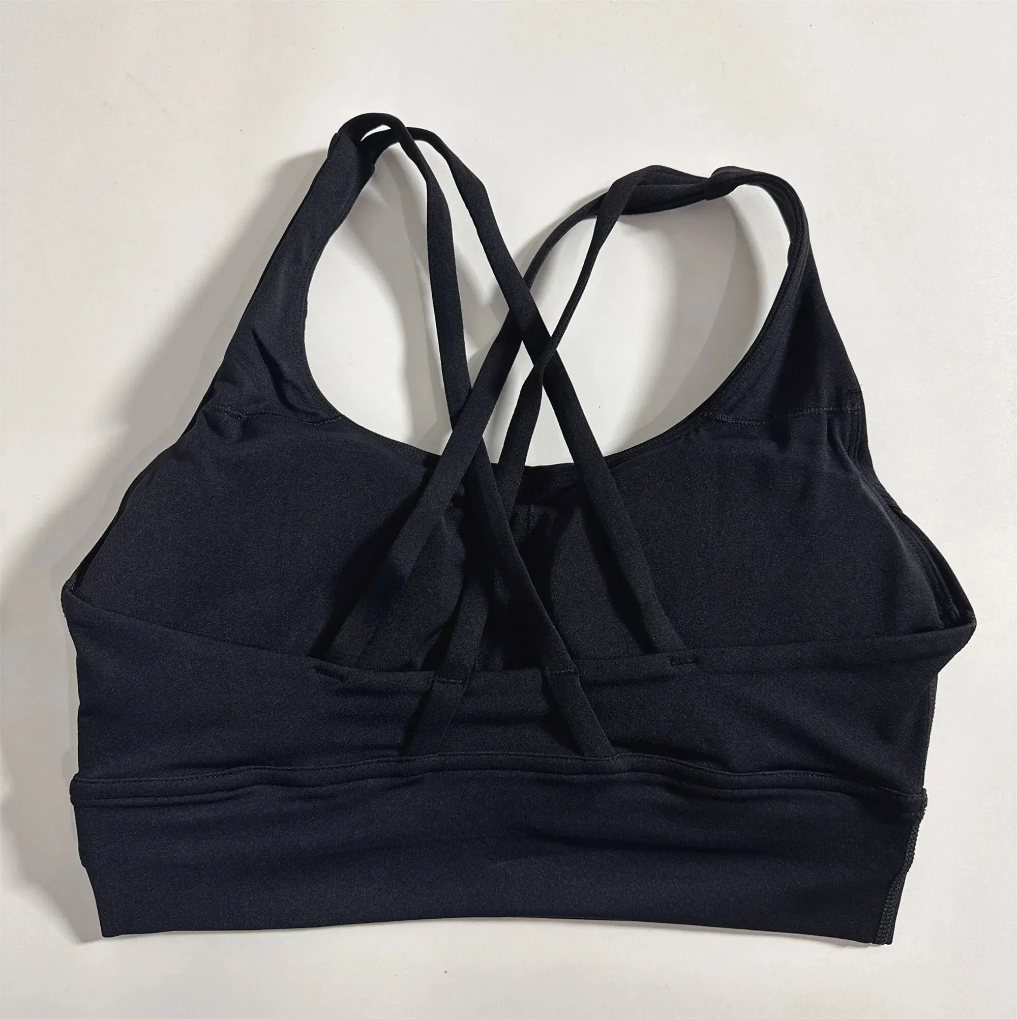 Solid Color Women Cross Back Fitness Top