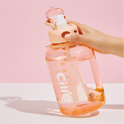 Large Capacity Tritan Water Bottle (1.5L+): Stay Hydrated with Your Favorite Infusions!