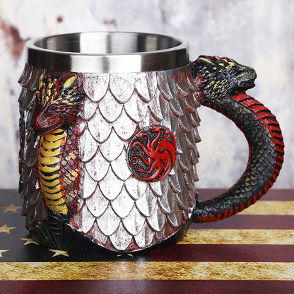 Dragon Scale Fantasy Tankard Mug