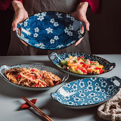 Binaural Boat-shaped Fish Dish