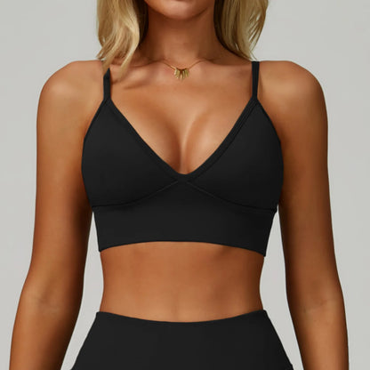 Breathable Sports Bra Shockproof Fitness Top Women Yoga Bra Crop Top Push up Adjustable Shoulder Strap Sport Bra Gym Workout Top