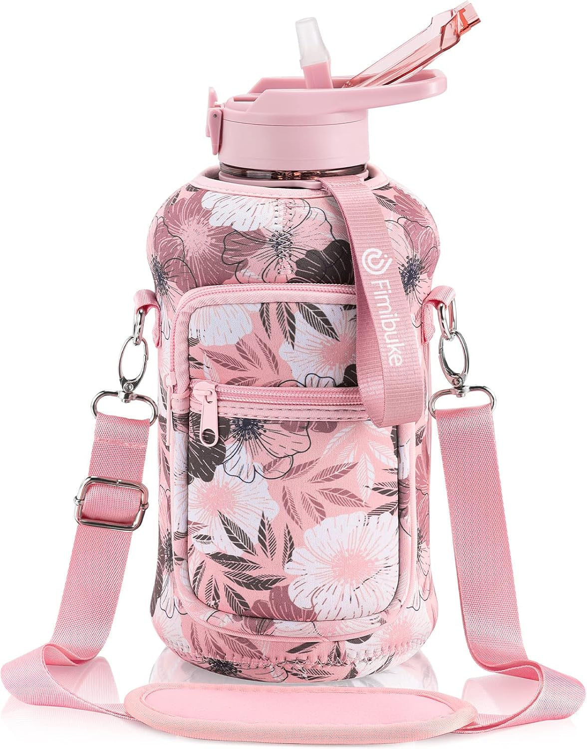 64oz Half Gallon Water Bottle with Sleeve