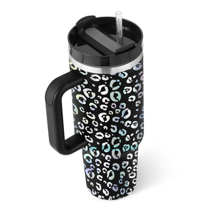 Tumbler With Handle Straw Insulated Stainless Steel