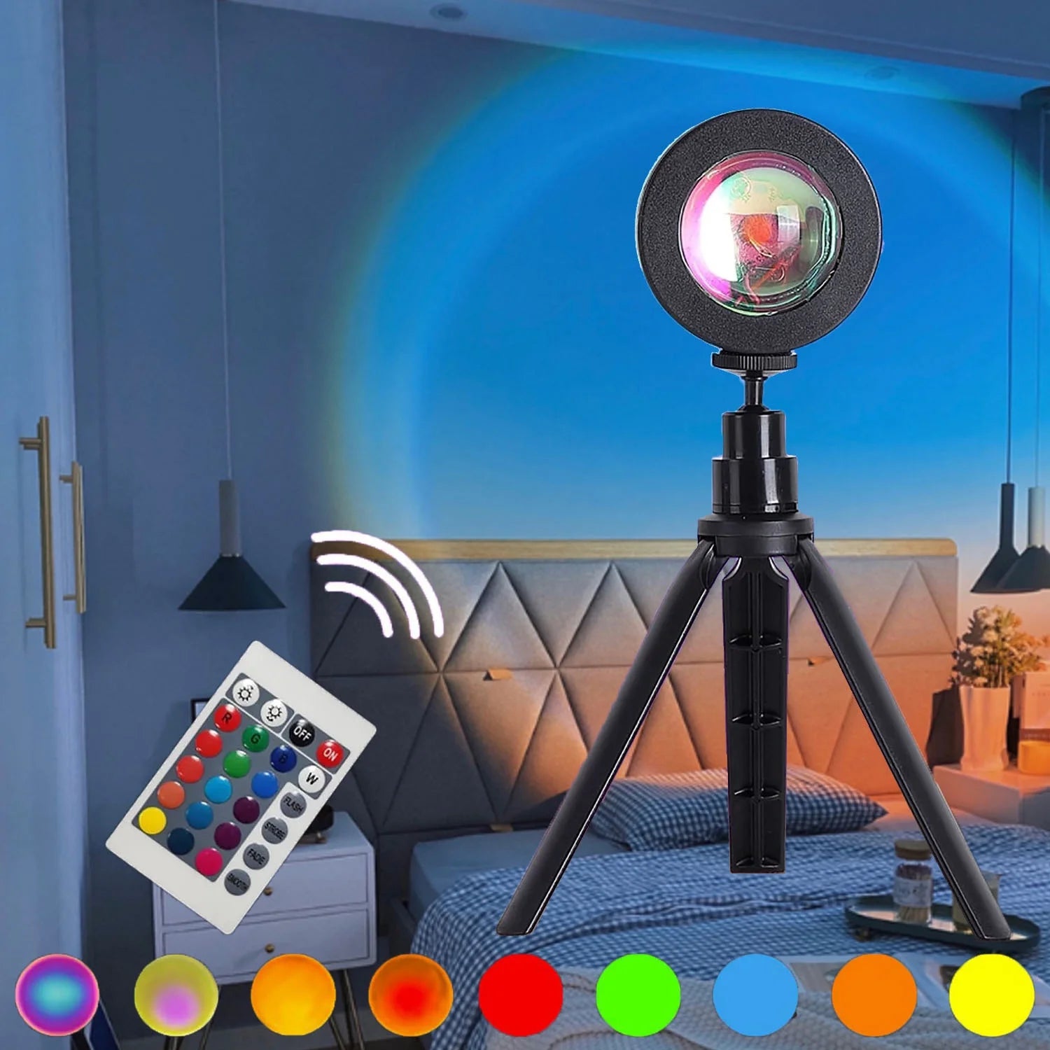 Sunset Lamp Projector, 16 Colors Sunset Lamp with Remote Control