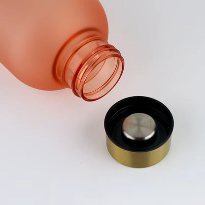 1Liter Water Bottle with Time Marker Leakproof Gym Fitness Sports Bottle for Outdoor Travel Plastic Frosted Drinking Bottles