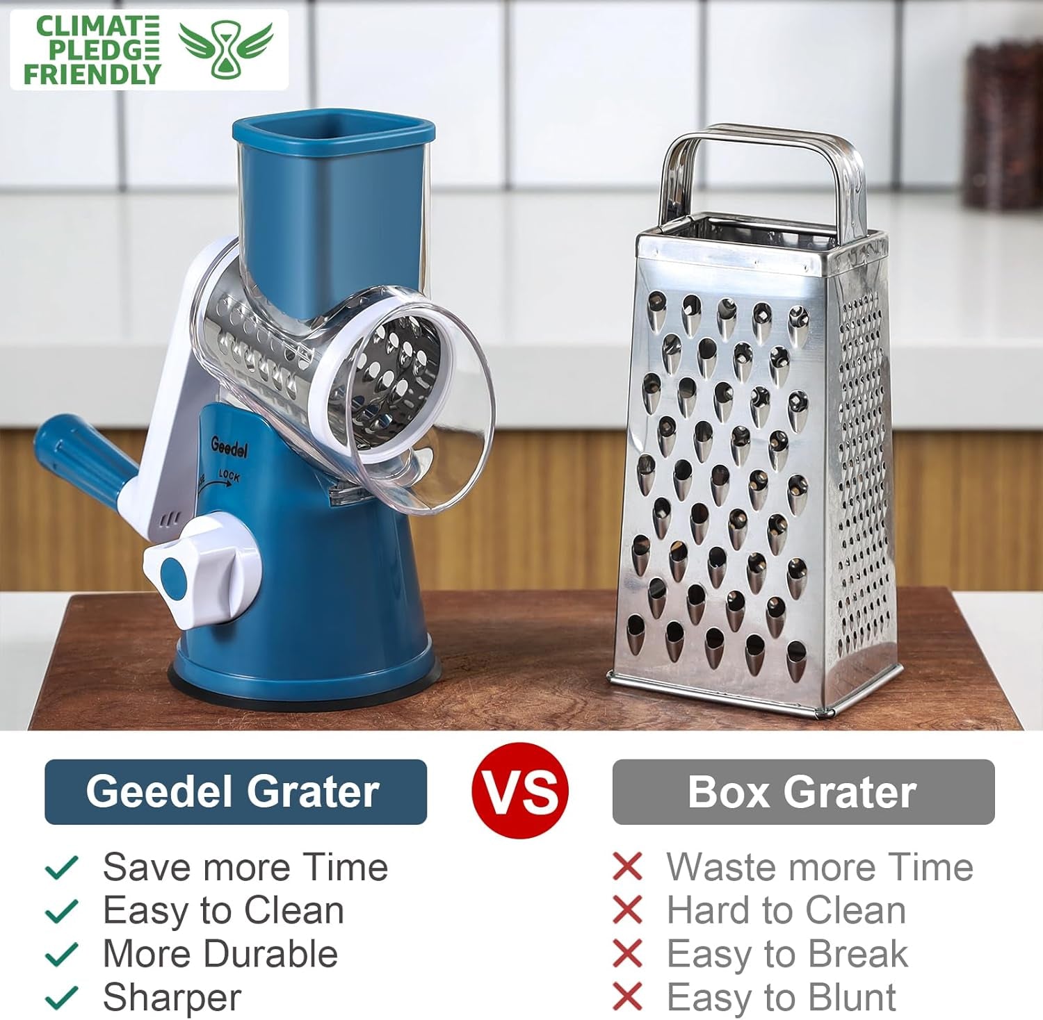 Rotary Cheese Grater & Mandoline Vegetable Slicer