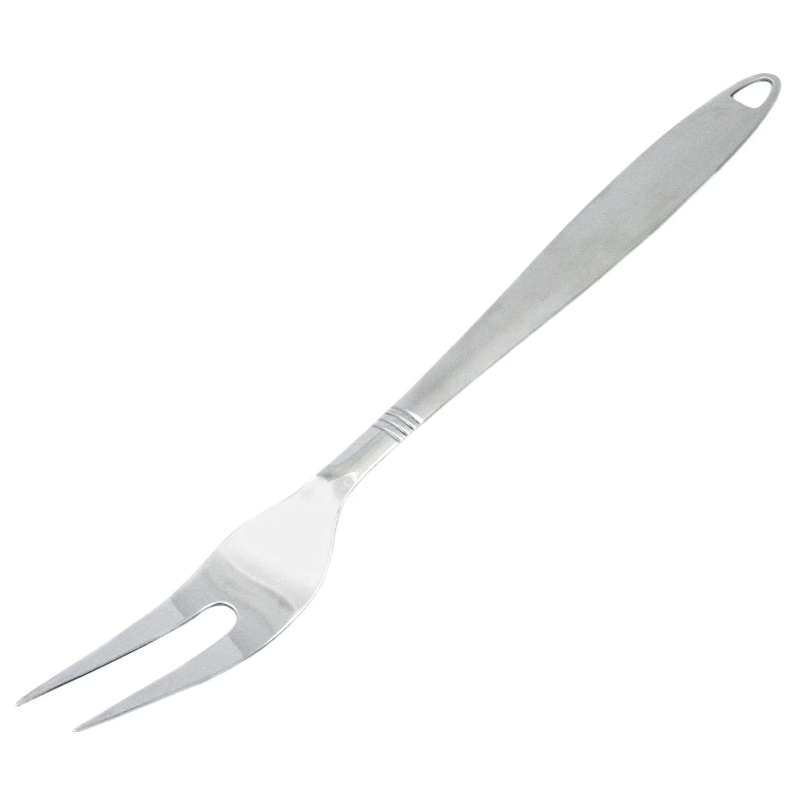 12.5" Long Stainless Steel Meat Serving Fork with Attractive Brushed Finish Handle