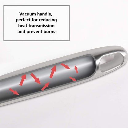 15.47 Inches Stainless Steel Slotted Skimmer with Vacuum Ergonomic round Handle