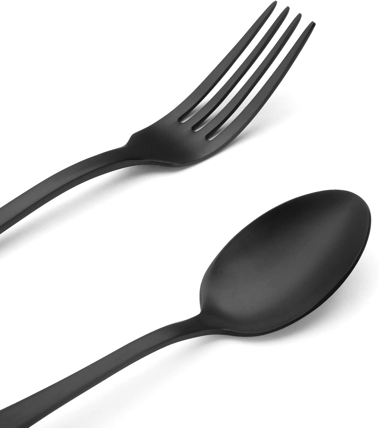 Matte Black 20-Piece Flatware Set