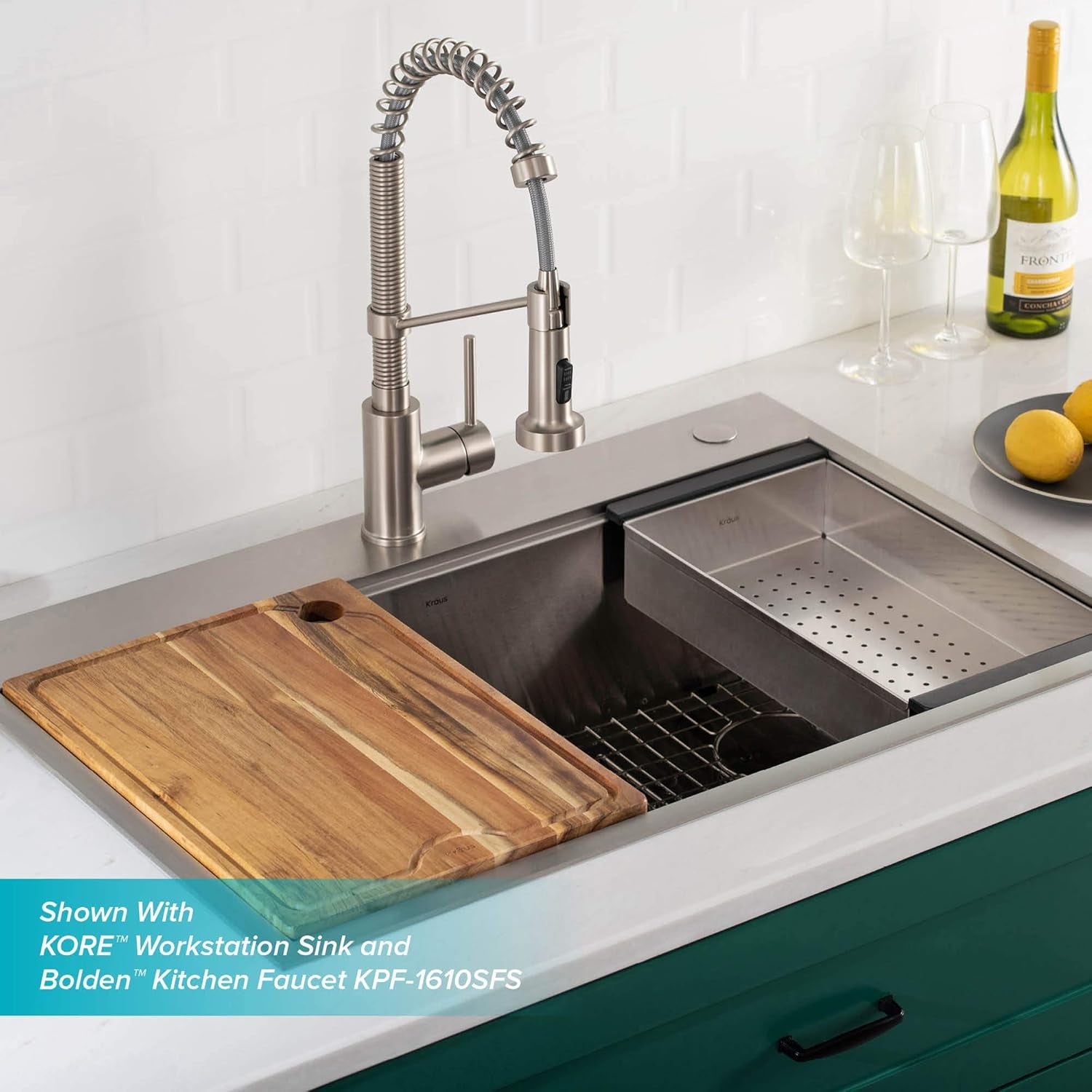 Stainless Steel Colander for Workstation Kitchen Sink, CS-6