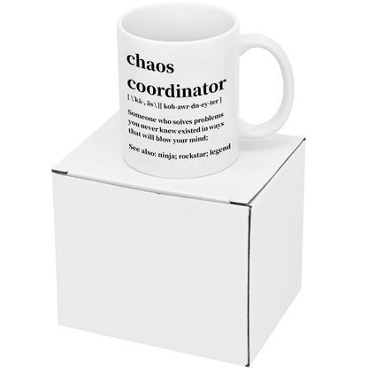 Chaos Coordinator Mug, White 11 Fl Oz Coffee Mugs Ceramic Mugs