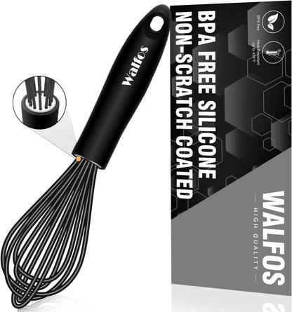 Silicone Whisk 8.5" – Heat-Resistant Balloon Egg Beater for Nonstick Cookware