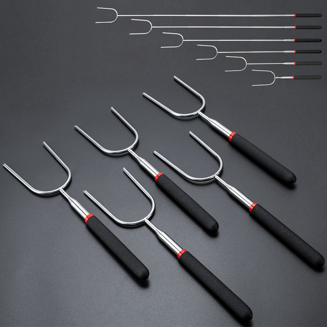 Outdoor Stainless Steel Telescopic Barbecue Fork