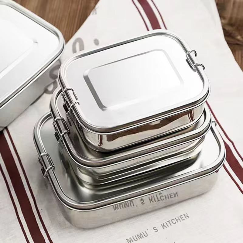 Stainless Steel Rectangular Separate Bento Lunch Box