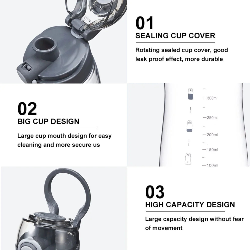 Clear Plastic Water Bottles | Sports Gym Bottle | 15 Oz | Sport Water Bottles