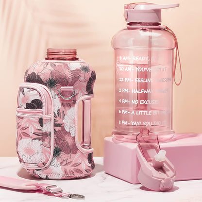 64oz Half Gallon Water Bottle with Sleeve