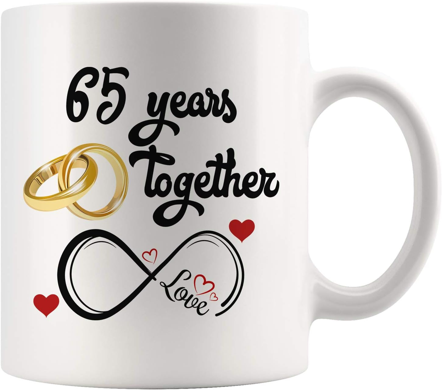 65Th Wedding Anniversary for Him and Her Mug (11 Oz)