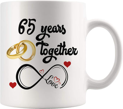 65Th Wedding Anniversary for Him and Her Mug (11 Oz)