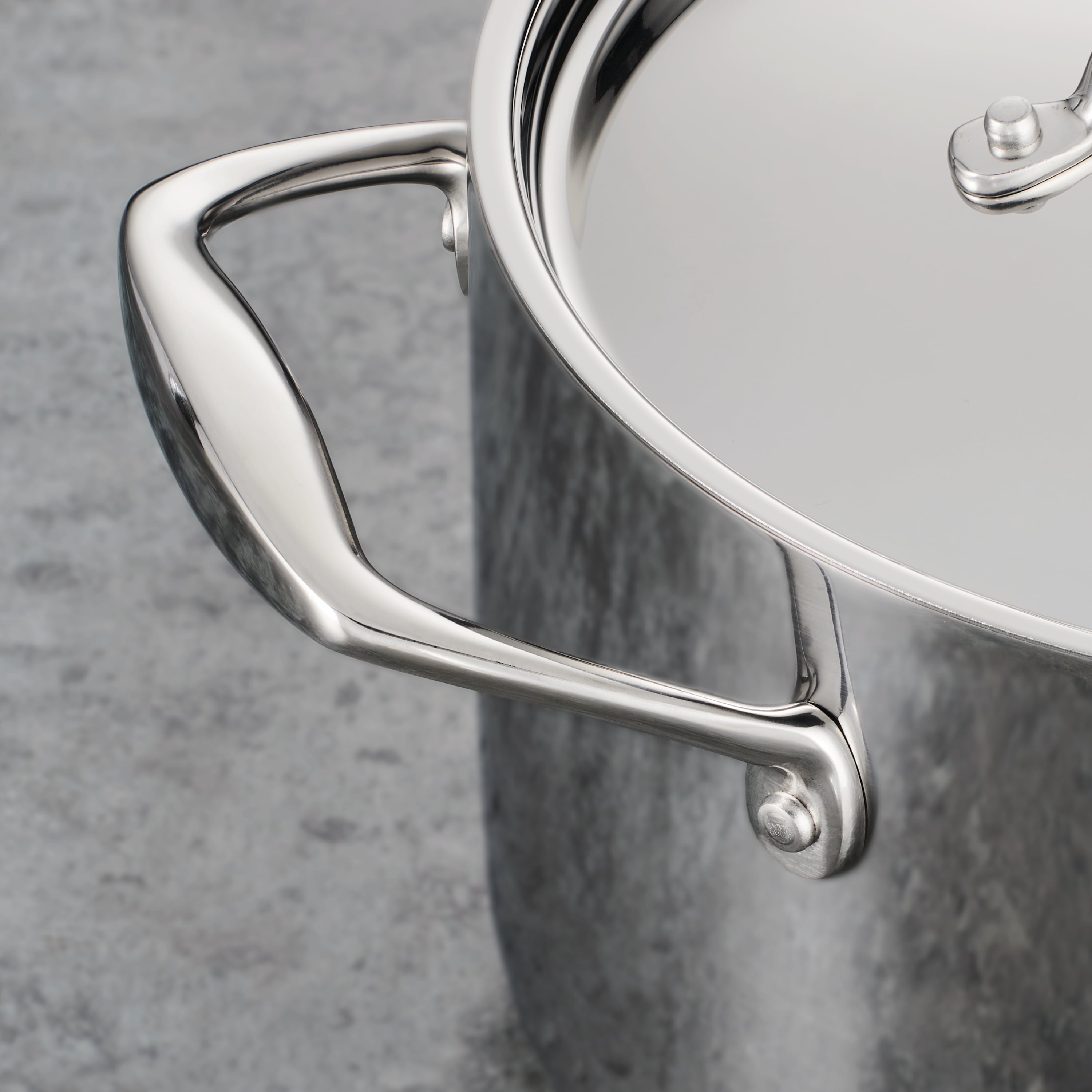 Signature 8-Quart Tri-Ply Clad Stainless Steel Stock Pot with Lid, Induction Ready, Oven-Safe, Dishwasher Safe