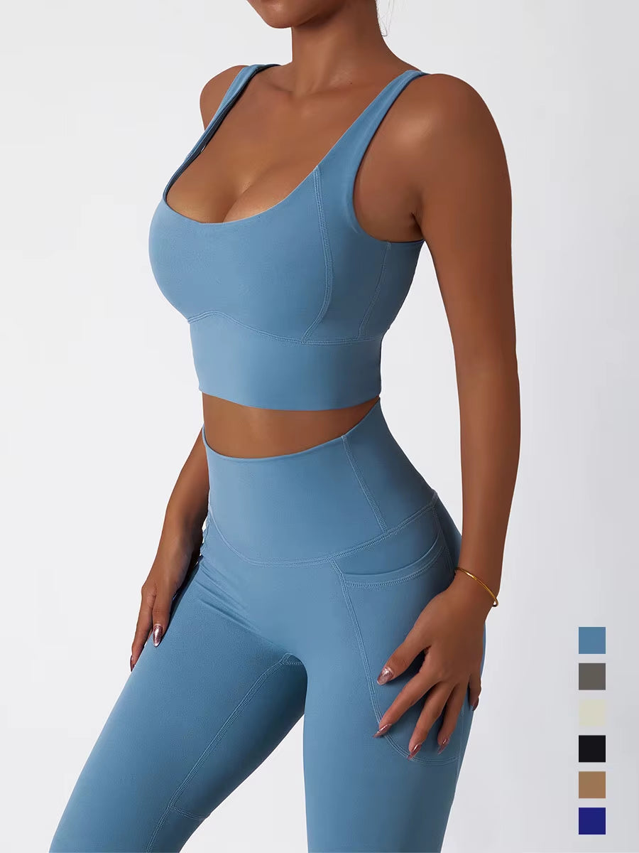 White Yoga Sets Women Sport Femme Rib Activewear Set Girls Seamless Fitness Suit Workout Clothes Athletic Wear Seamless Gym Set