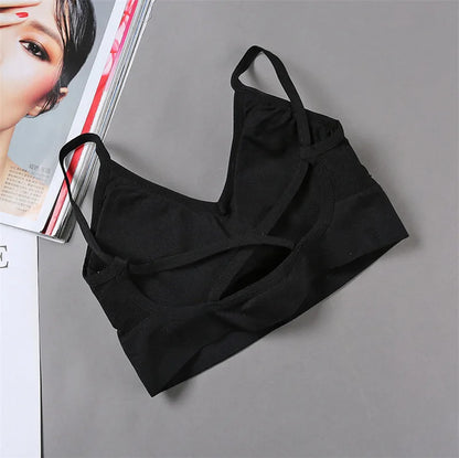 Women Bras Tube Top Seamless Underwear U Back Cropped Top Active Bra Fitness Top Lingerie Women Top Removable Pad