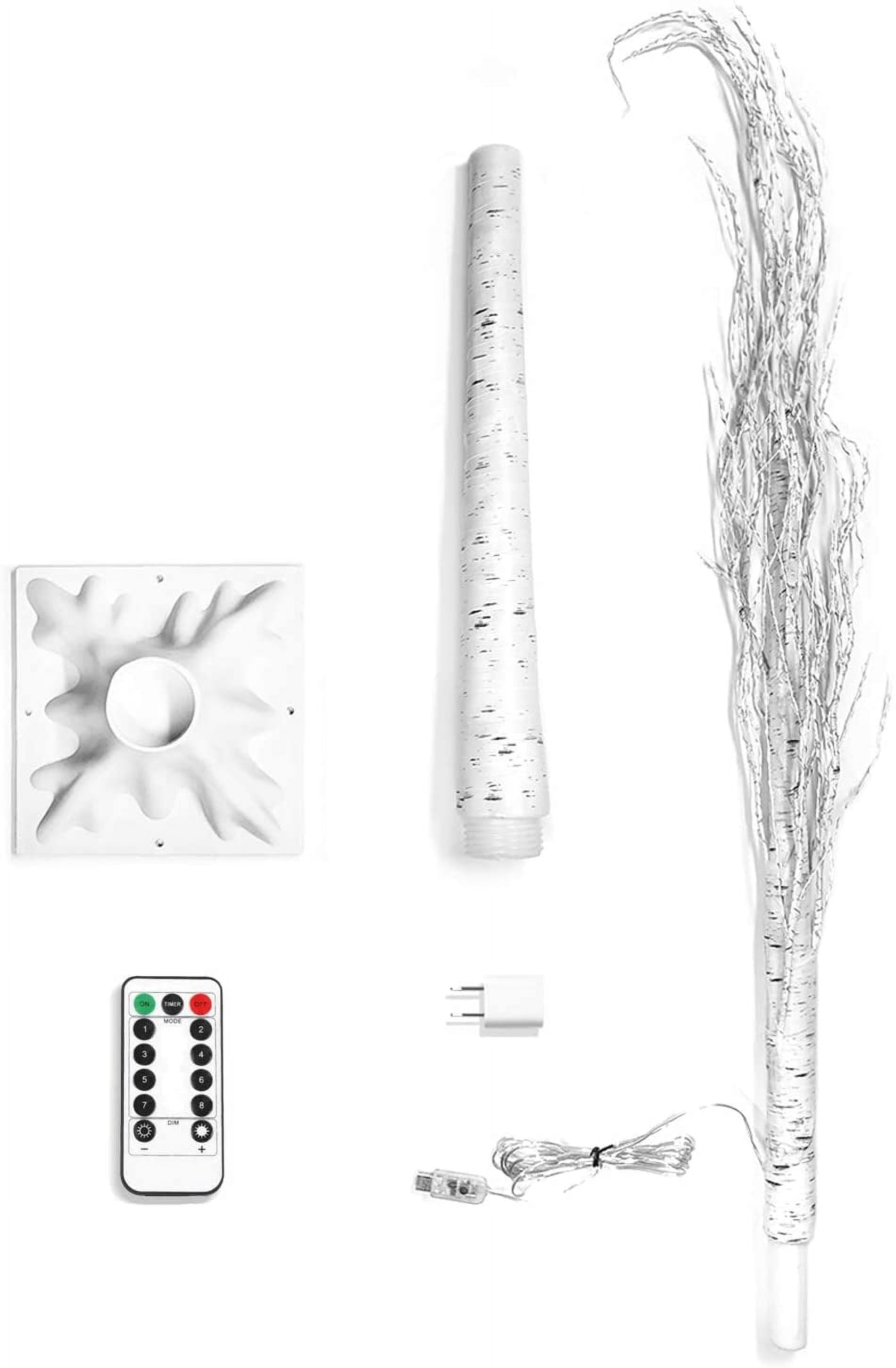 6FT Warm White Lighted Birch Tree Lights, 440LED Colors Changing Light 