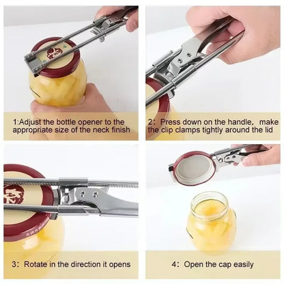Adjustable Bottle Opener Stainless Steel Beer Wine Openers Kitchen Tools Bar Accessories