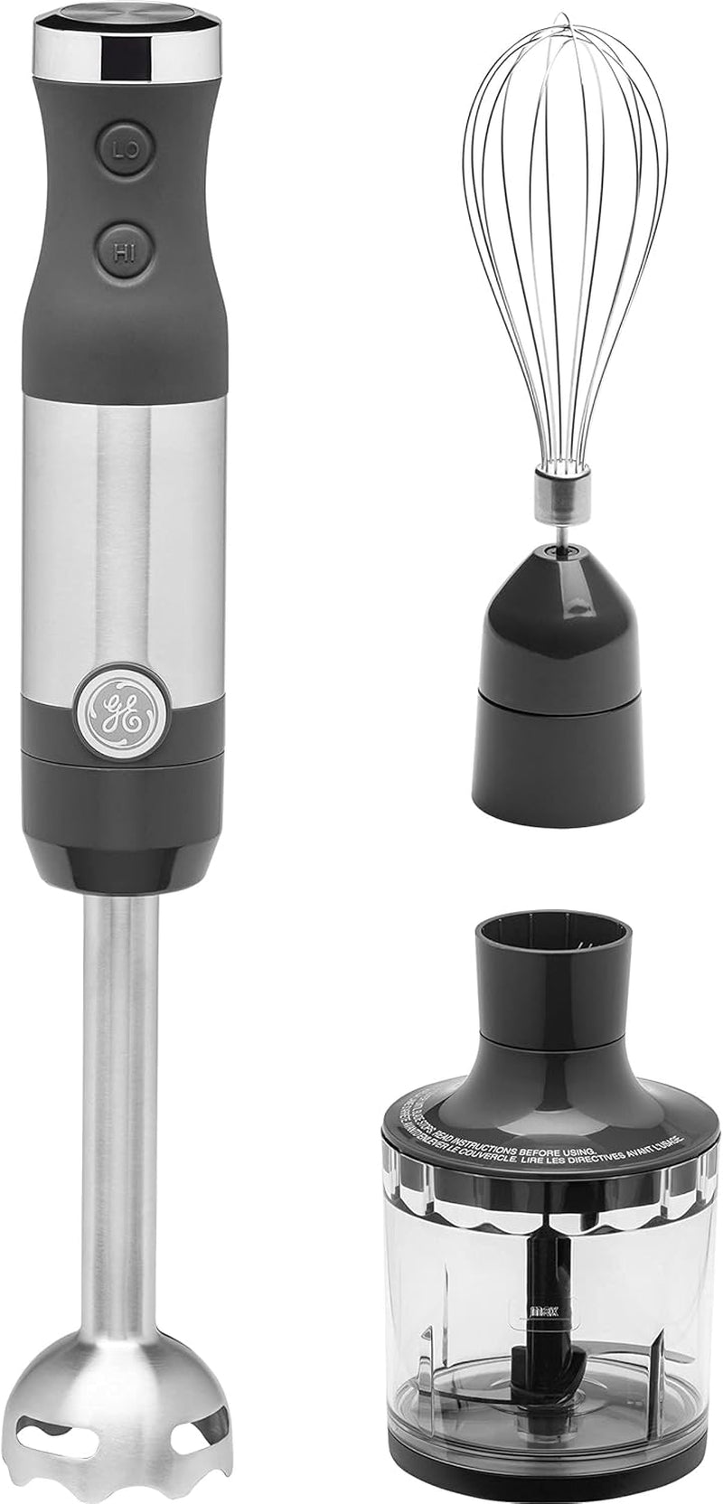 Immersion Blender | Handheld Blender 2-Speed | Interchanable Attachment | 500 Watts | Stainless Steel
