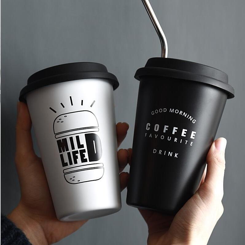 Stylish Reusable Coffee Cups with Lids