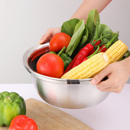Stainless Steel Vegetable Basin – Drain, Shred & Wash with Ease