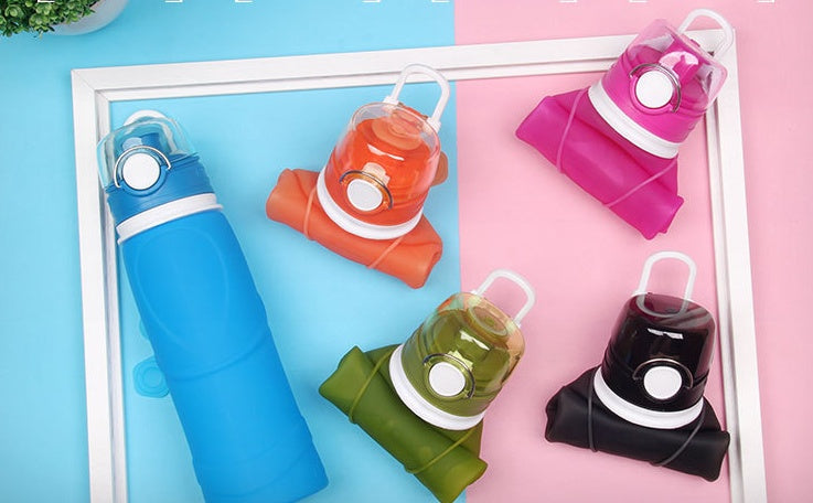 Foldable Silicone Water Bottle – Food-Grade, Portable Travel Cup