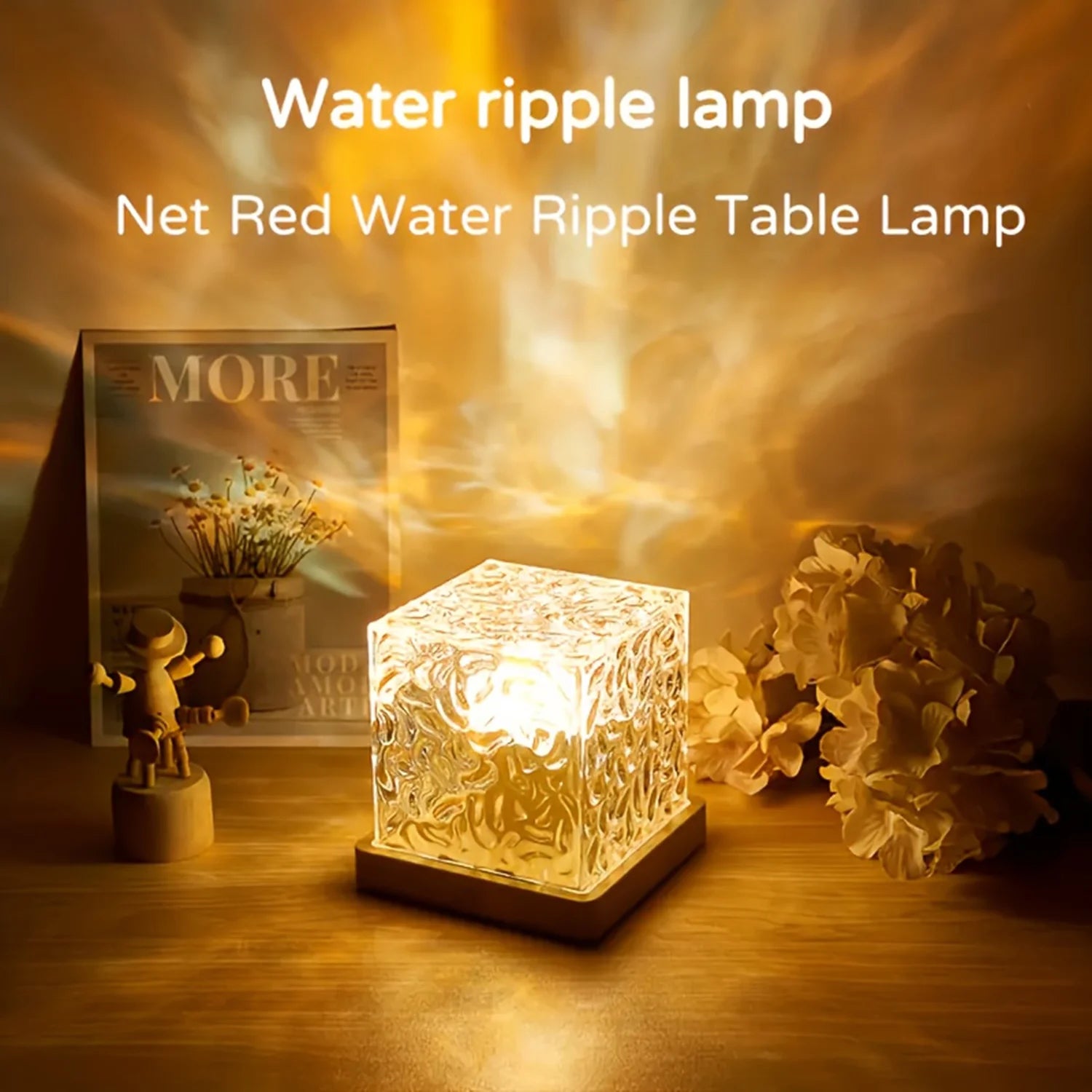 Night Light Projector,5 Brightness and 16 RGB Colors,Portable Table Bedside Desk Lamps- Remote Control, Party Decoration Suitable for Bedroom/Baby Nursery/Bathroom/Hallways/Living Room