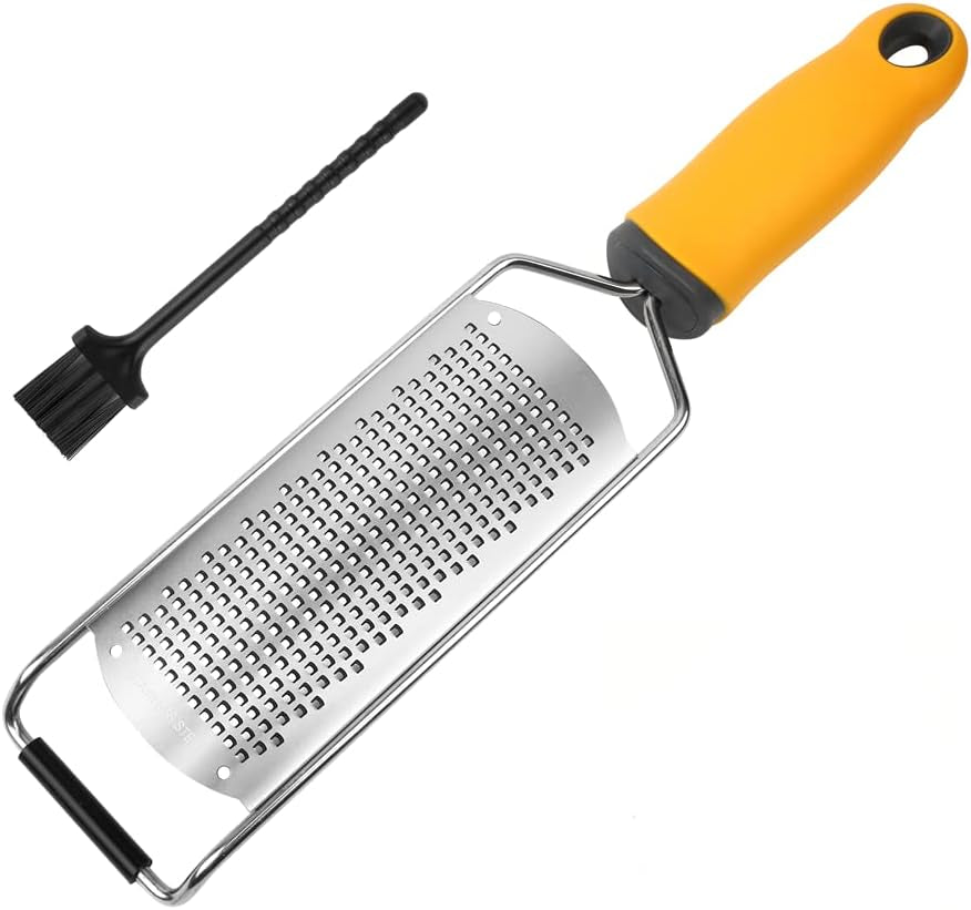 Pro Zester Grater, Lemon Zester, Parmesan, Ginger, Garlic, Chocolate, with Razor-Sharp Stainless Steel Blade