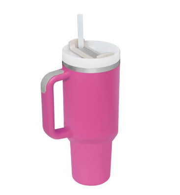 Tumbler With Handle Straw Insulated Stainless Steel