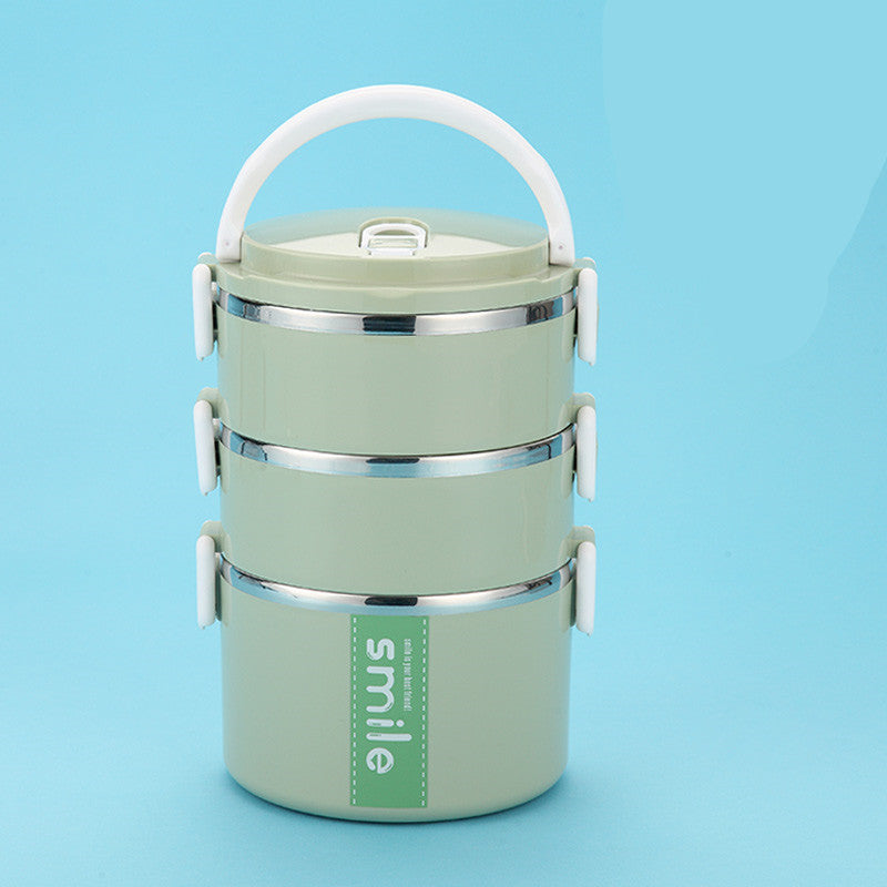 Stainless Steel Round Lunch Box – Durable & Portable Food Container