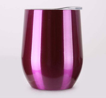 Double Stainless Steel Wine Glass – Big Belly Water Cup