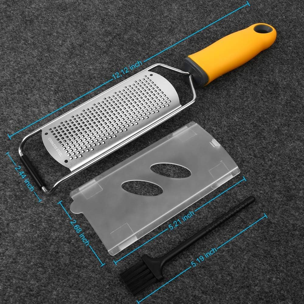 Pro Zester Grater, Lemon Zester, Parmesan, Ginger, Garlic, Chocolate, with Razor-Sharp Stainless Steel Blade