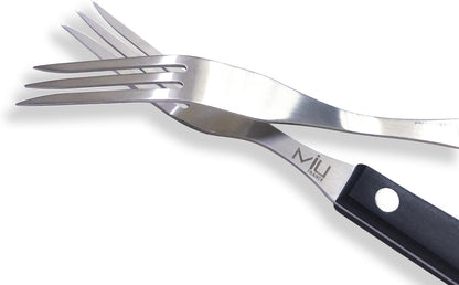 Granny Fork 10" 3-Tine - Pro-Grade Stainless Steel - Heat-Resistant BBQ Meat Fork 