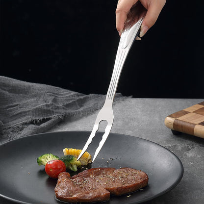 Meat Fork, Heavy Duty Stainless Steel Carving Cooking Fork, Grill Serving Fork for Slicing & Serving Roasts, Turkey, BBQ